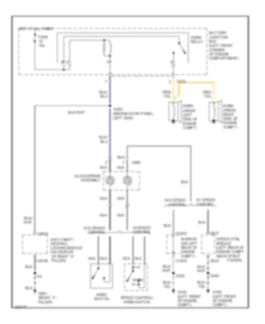 Horn Wiring Diagram for Ford Contour GL 1998