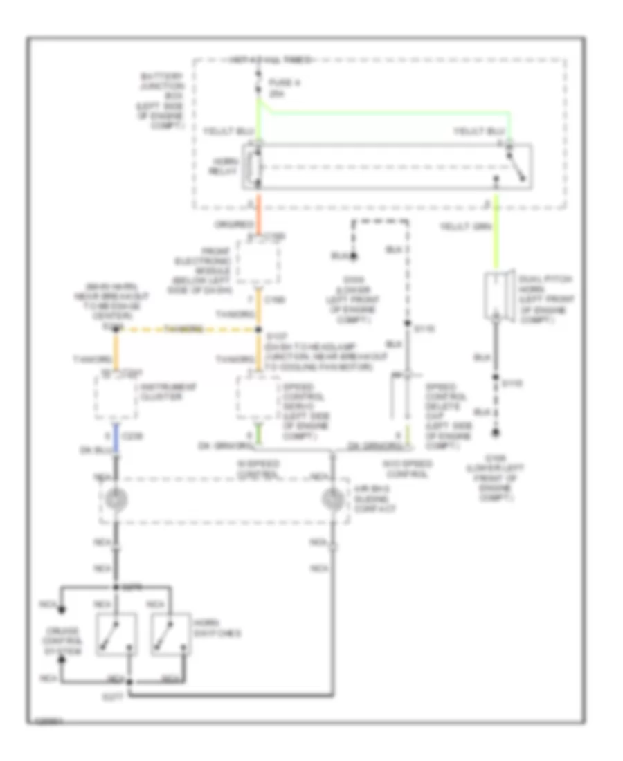 Horn Wiring Diagram for Ford Windstar 2001