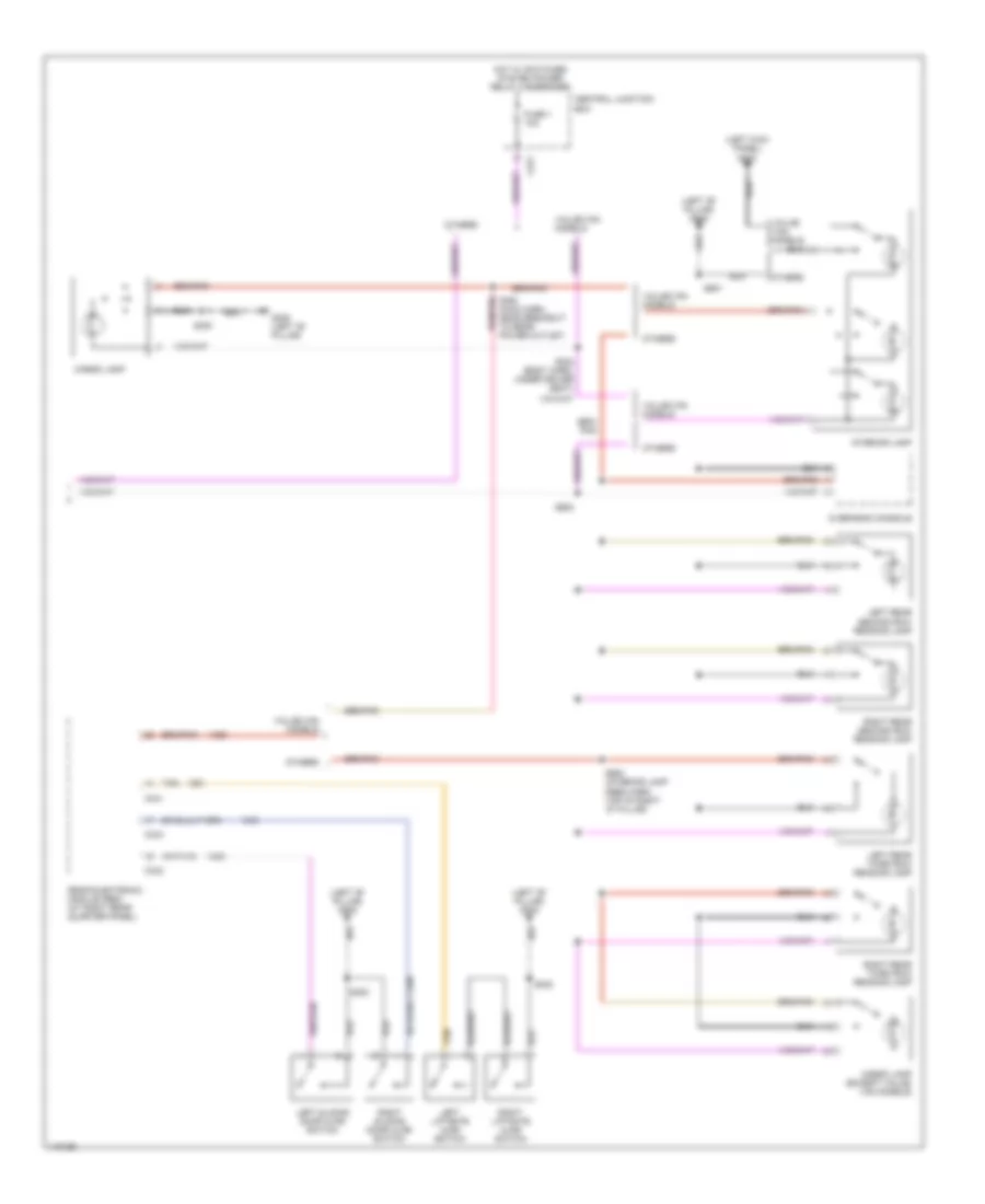 Courtesy Lamps Wiring Diagram (2 of 2) for Ford Windstar 2001