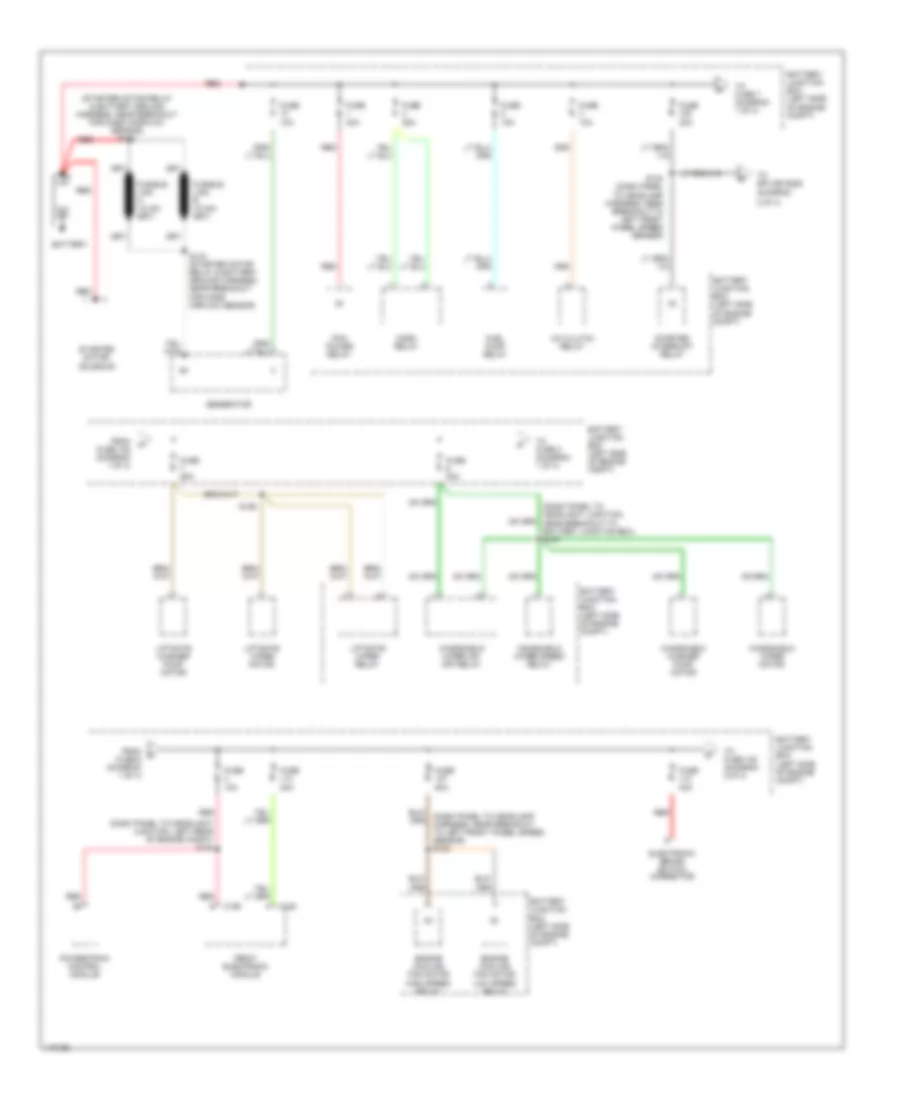 Power Distribution Wiring Diagram 1 of 4 for Ford Windstar 2001