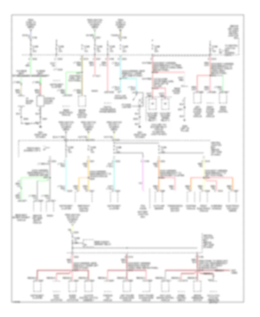 Power Distribution Wiring Diagram (3 of 4) for Ford Windstar 2001