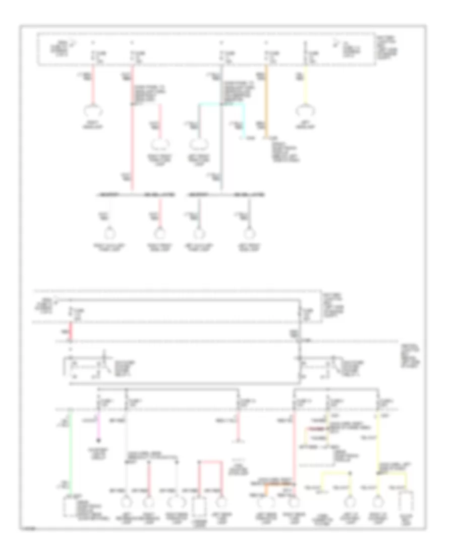 Power Distribution Wiring Diagram 4 of 4 for Ford Windstar 2001