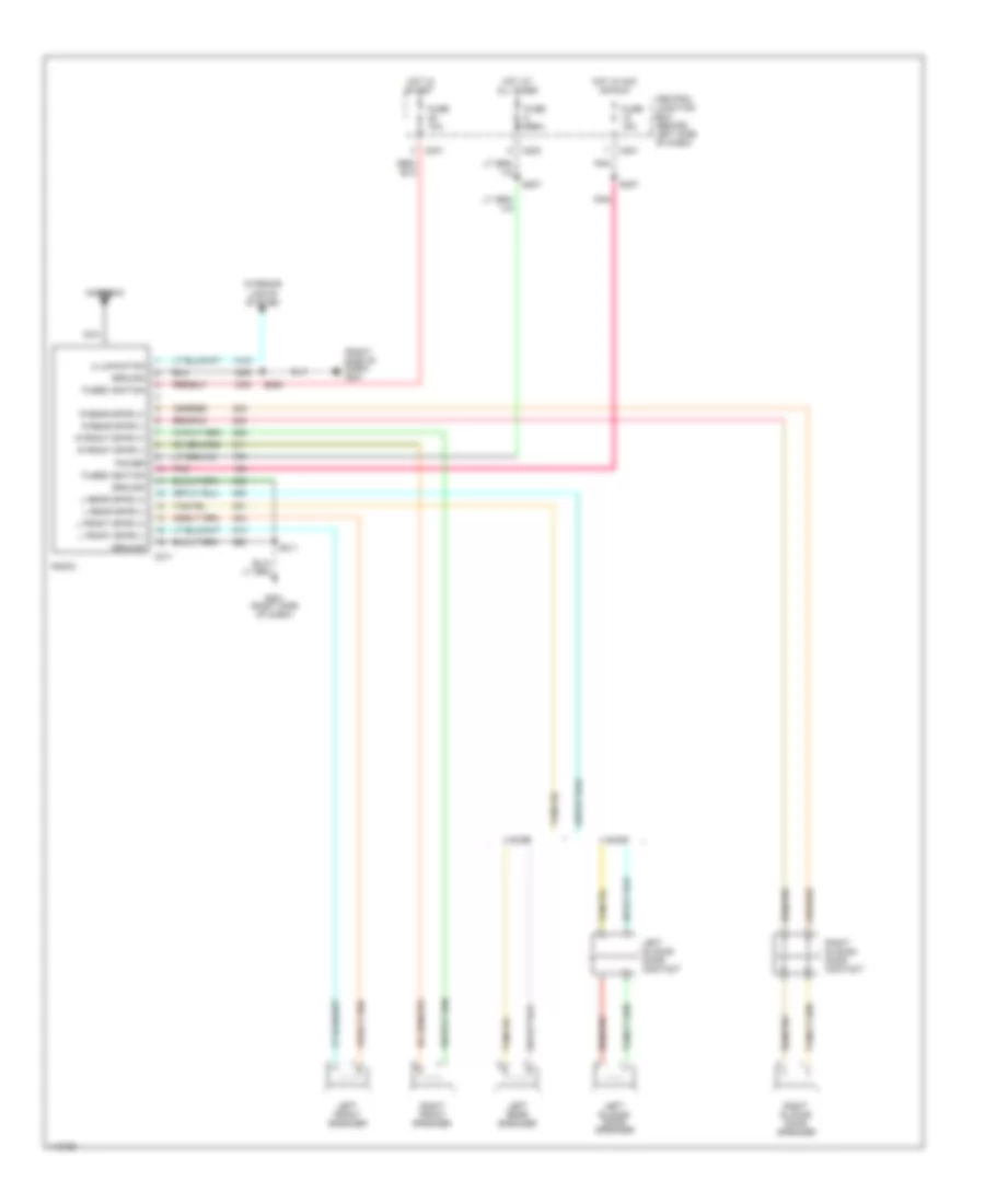 Radio Wiring Diagram, without Rear Controls for Ford Windstar 2001