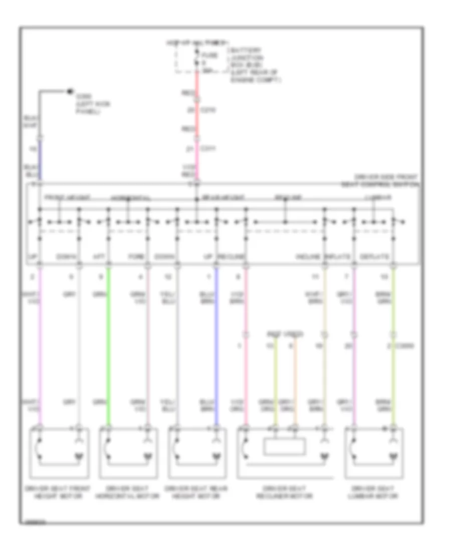 Power Seats Wiring Diagram, 10-Way Driver Seat for Ford F-450 Super Duty Platinum 2013