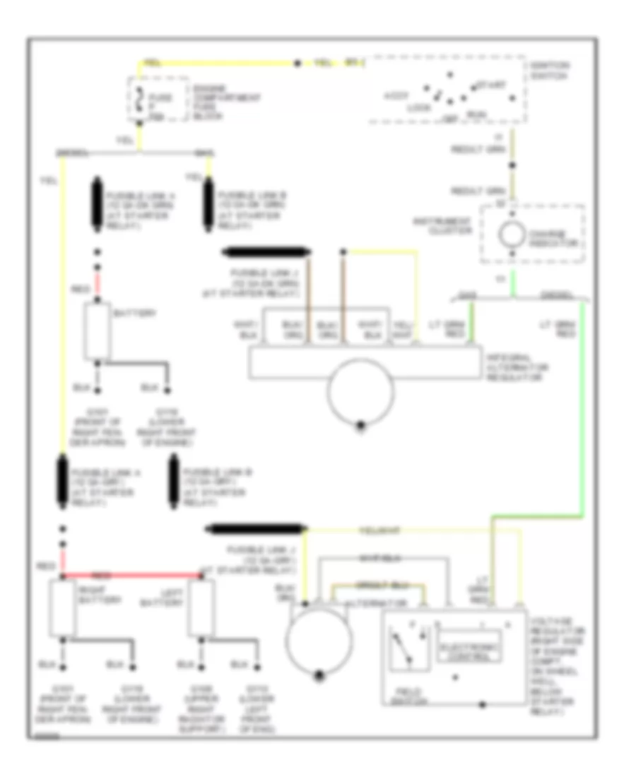 Charging Wiring Diagram for Ford Bronco 1992