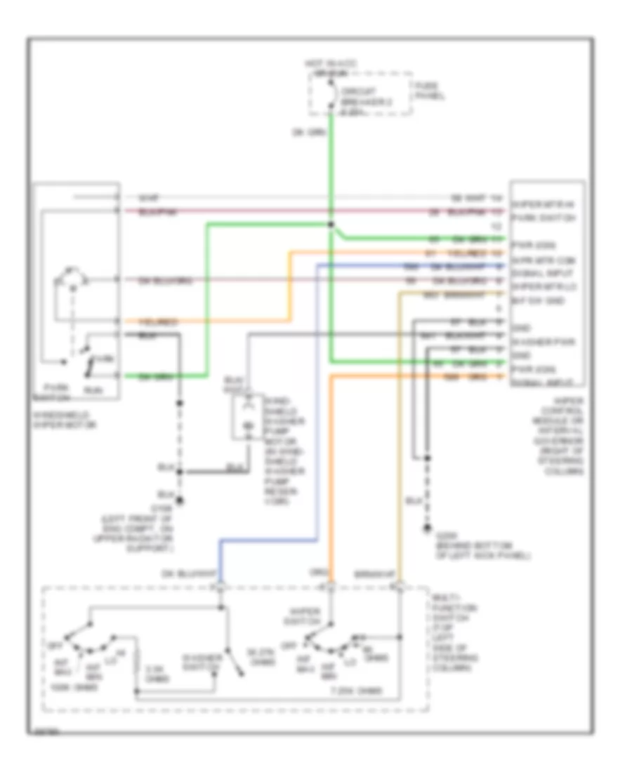 WiperWasher Wiring Diagram for Ford Bronco 1992