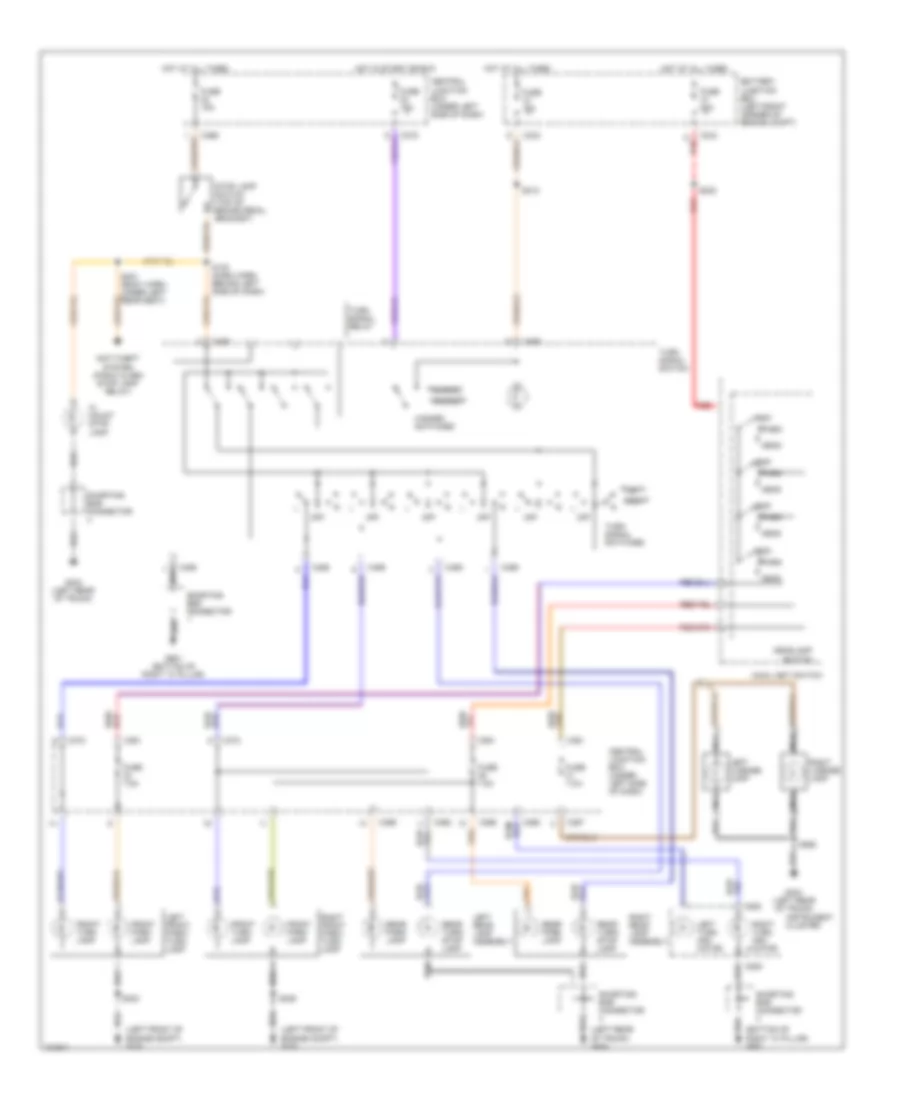 Exterior Lamps Wiring Diagram for Ford Contour LX 1998