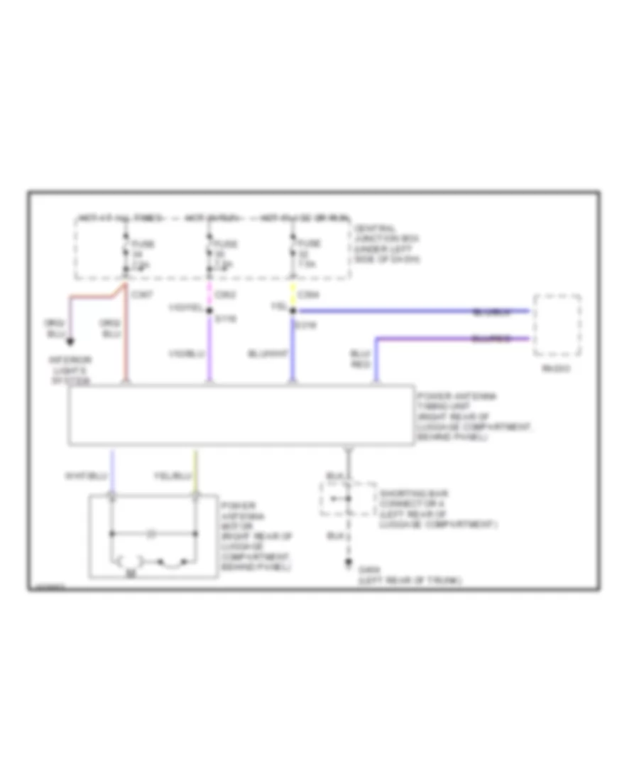 Power Antenna Wiring Diagram for Ford Contour LX 1998