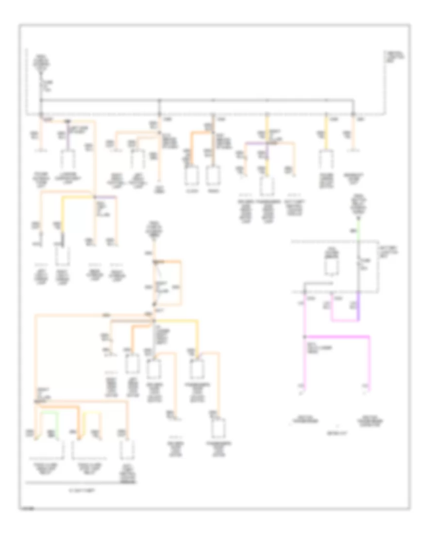 Power Distribution Wiring Diagram (3 of 4) for Ford Contour LX 1998
