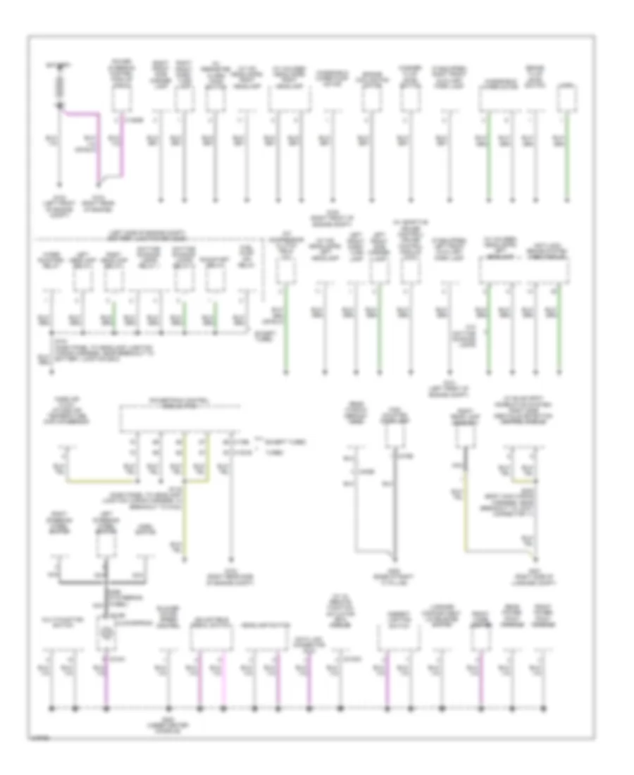 Ground Distribution Wiring Diagram 1 of 3 for Ford Taurus SEL 2010