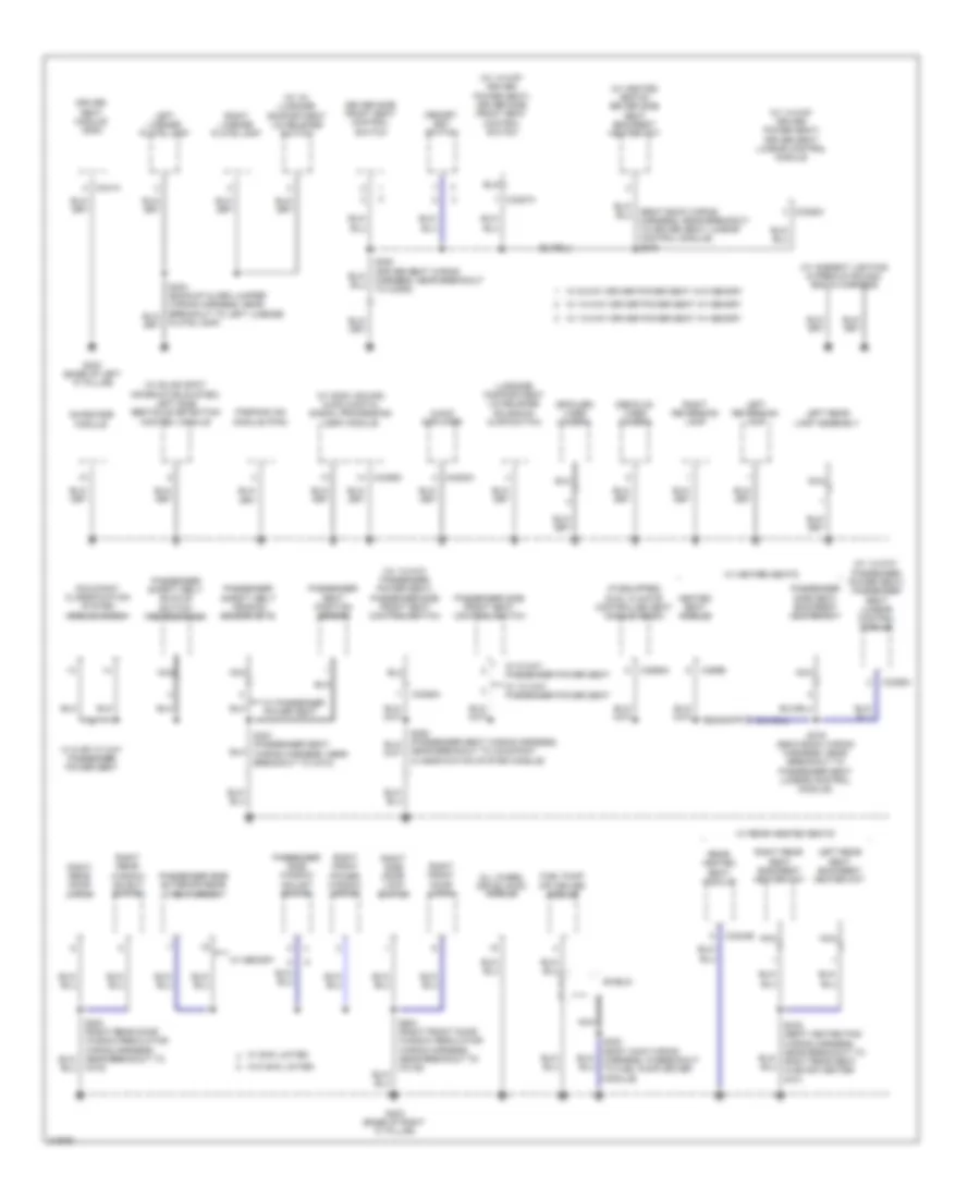 Ground Distribution Wiring Diagram 3 of 3 for Ford Taurus SEL 2010