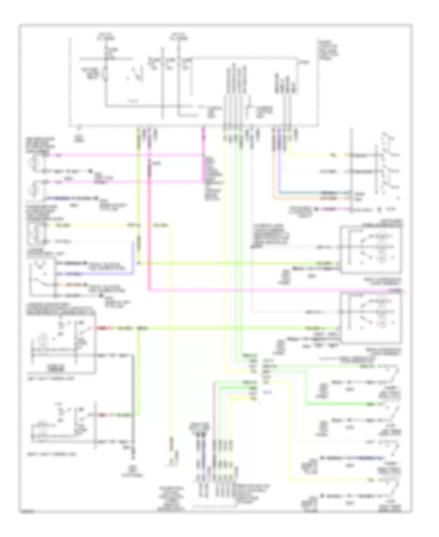 Courtesy Lamps Wiring Diagram 1 of 2 for Ford Taurus SEL 2010