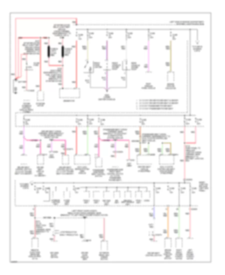 Power Distribution Wiring Diagram 1 of 5 for Ford Taurus SEL 2010