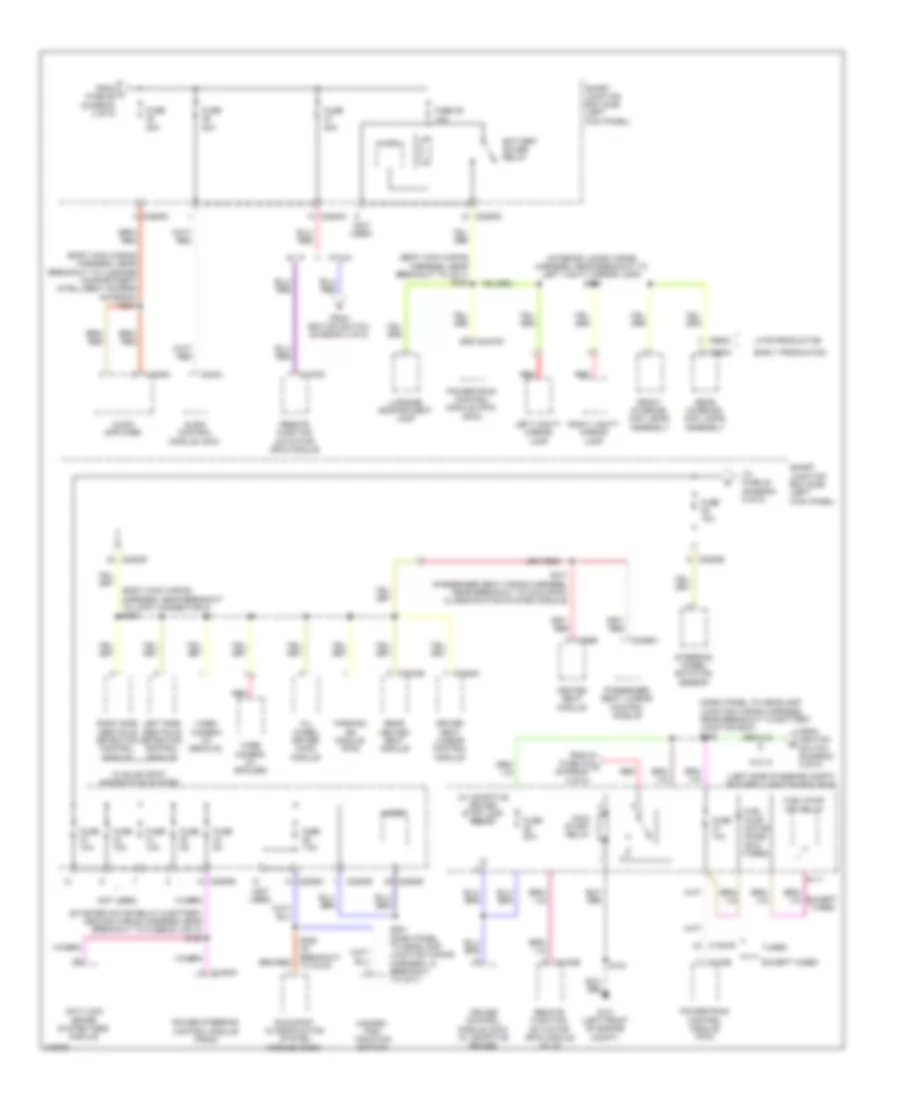 Power Distribution Wiring Diagram 4 of 5 for Ford Taurus SEL 2010