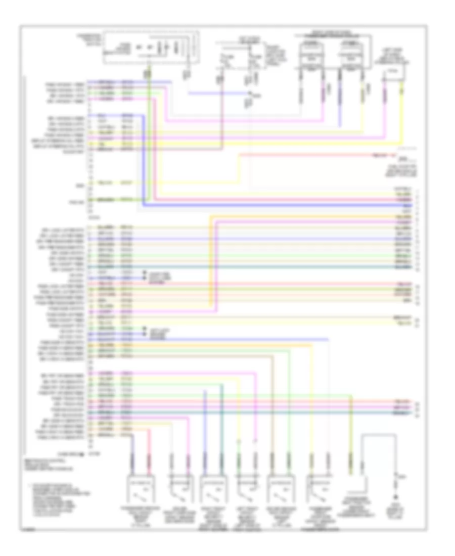 Supplemental Restraints Wiring Diagram 1 of 2 for Ford Taurus SEL 2010