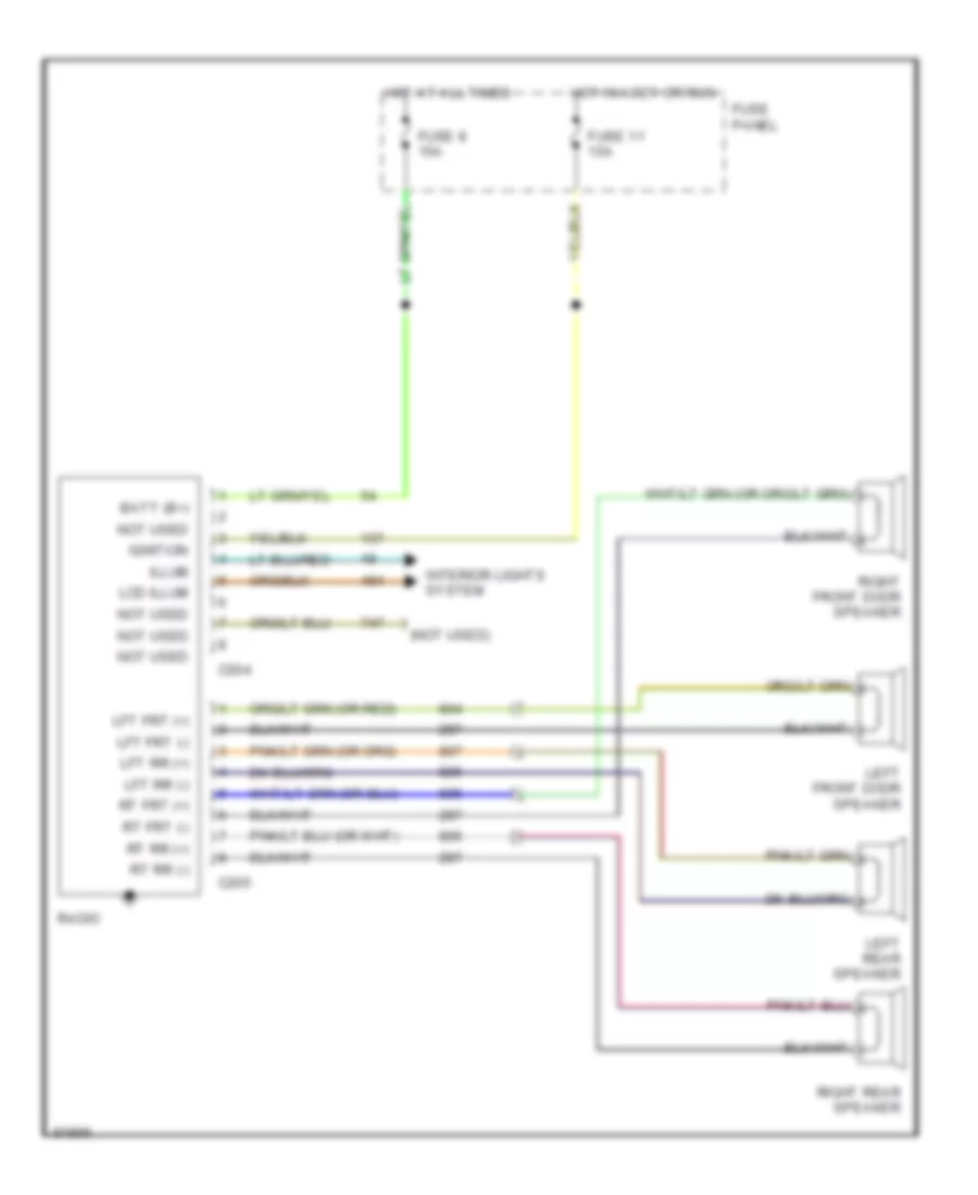 Radio Wiring Diagrams 1 of 2 for Ford RV Cutaway E350 1990