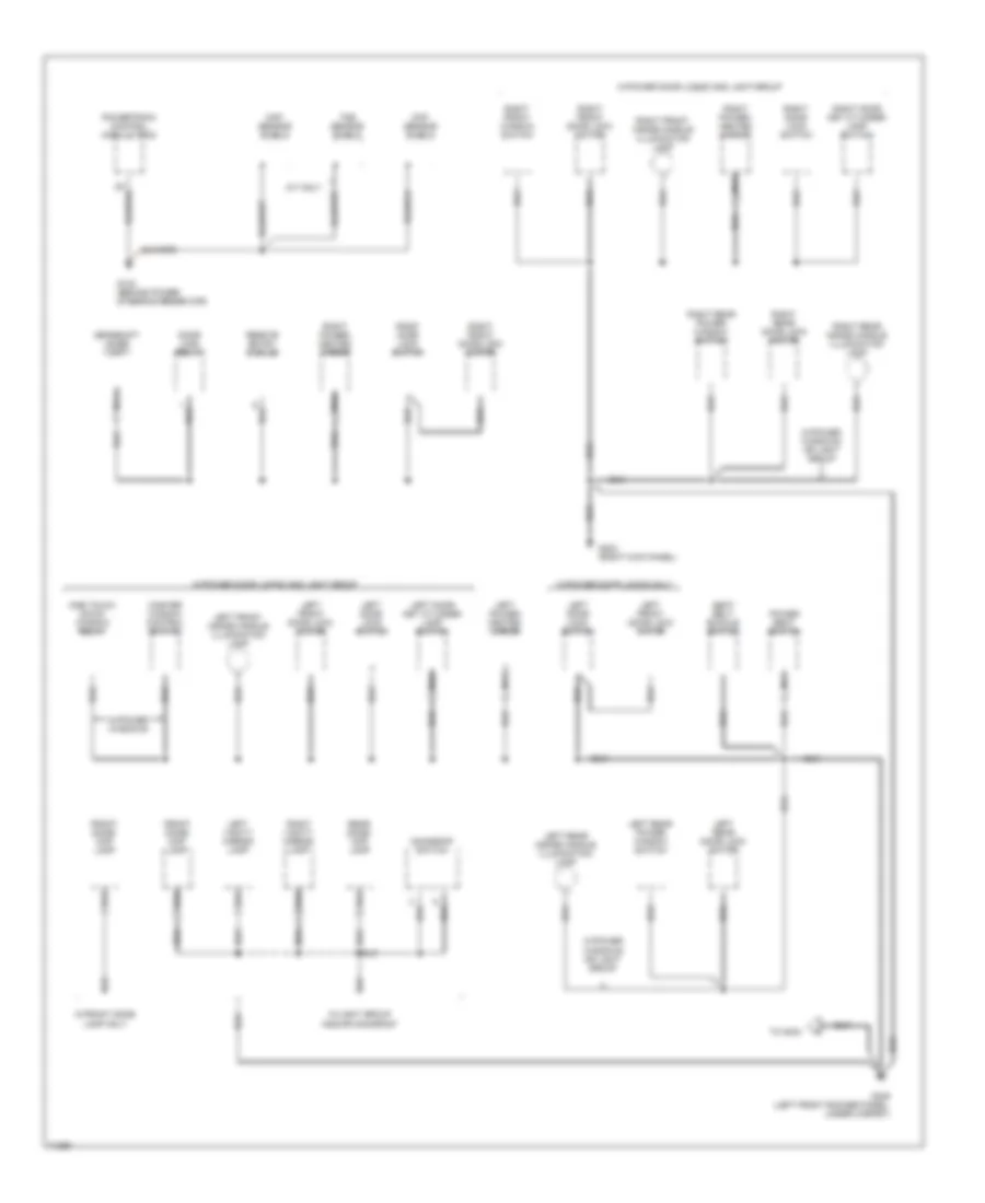Ground Distribution Wiring Diagram (2 of 3) for Ford Contour GL 1996