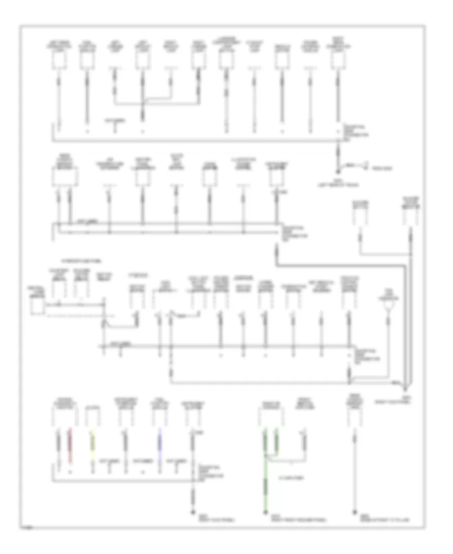 Ground Distribution Wiring Diagram (3 of 3) for Ford Contour GL 1996