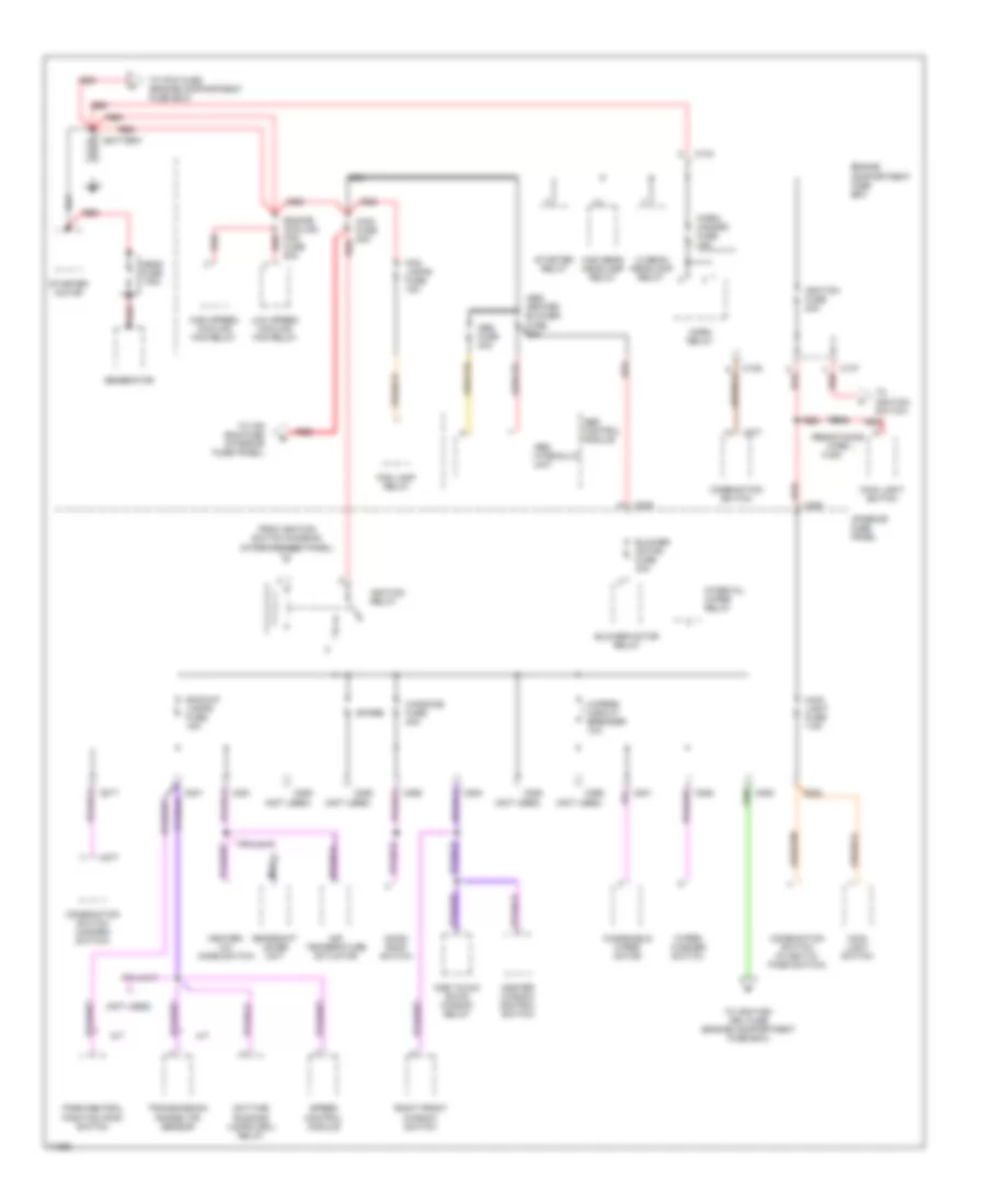 Power Distribution Wiring Diagram 1 of 3 for Ford Contour GL 1996