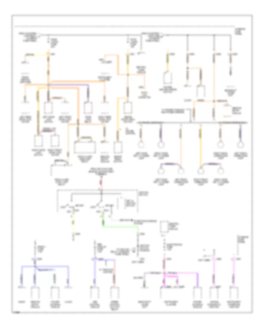 Power Distribution Wiring Diagram (3 of 3) for Ford Contour GL 1996