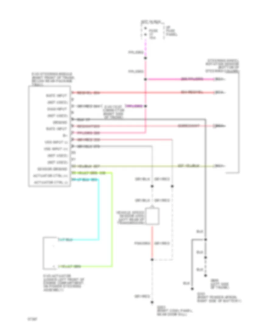 Electronic Power Steering Wiring Diagram, without Air Suspension for Ford Crown Victoria LX 1994