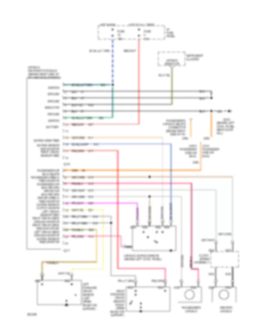 Supplemental Restraint Wiring Diagram for Ford Crown Victoria LX 1994