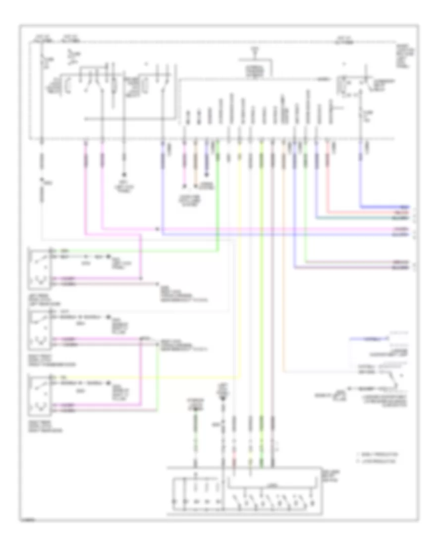 Forced Entry Wiring Diagram, without Intelligent Access (1 of 2) for Ford Taurus SHO 2010
