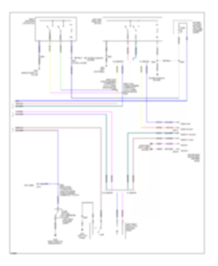 Forced Entry Wiring Diagram, without Intelligent Access (2 of 2) for Ford Taurus SHO 2010
