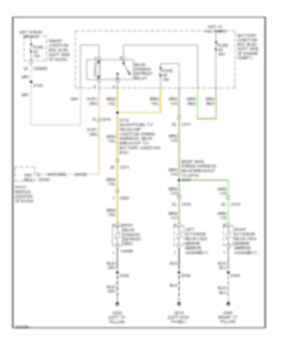 Defoggers Wiring Diagram for Ford Flex Limited 2012