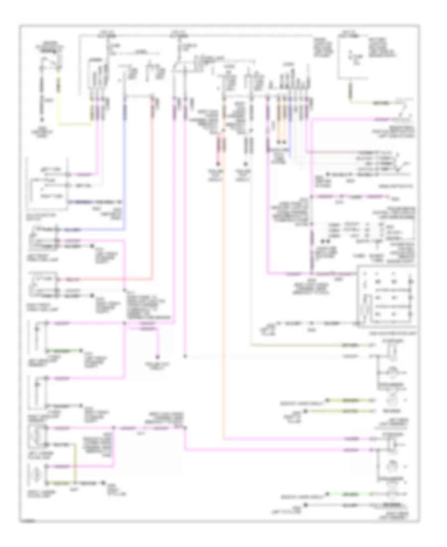 Exterior Lamps Wiring Diagram for Ford Flex Limited 2012