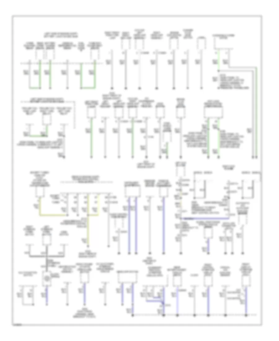 Ground Distribution Wiring Diagram 1 of 3 for Ford Flex Limited 2012