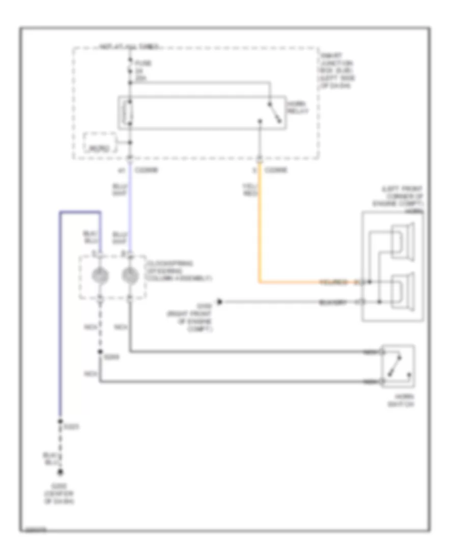 Horn Wiring Diagram for Ford Flex Limited 2012