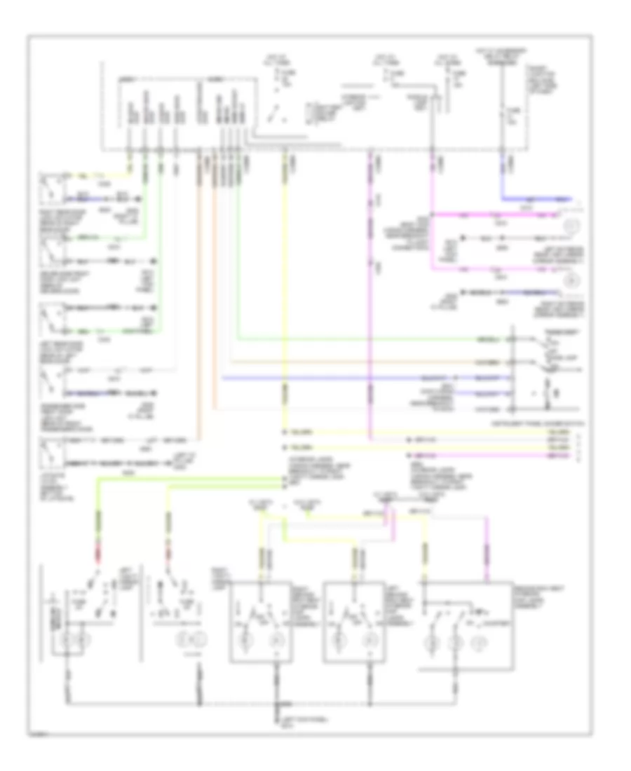Courtesy Lamps Wiring Diagram 1 of 2 for Ford Flex Limited 2012