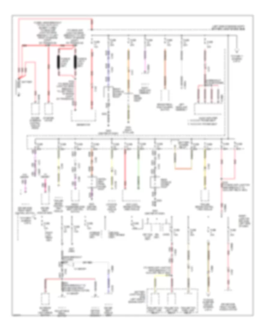 Power Distribution Wiring Diagram 1 of 4 for Ford Flex Limited 2012