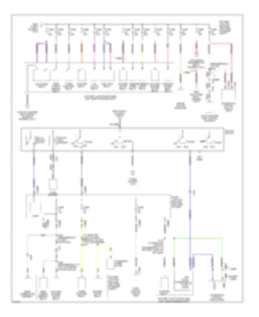 Power Distribution Wiring Diagram (2 of 4) for Ford Flex Limited 2012