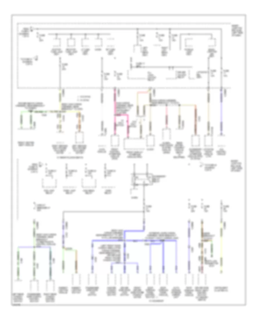 Power Distribution Wiring Diagram (3 of 4) for Ford Flex Limited 2012