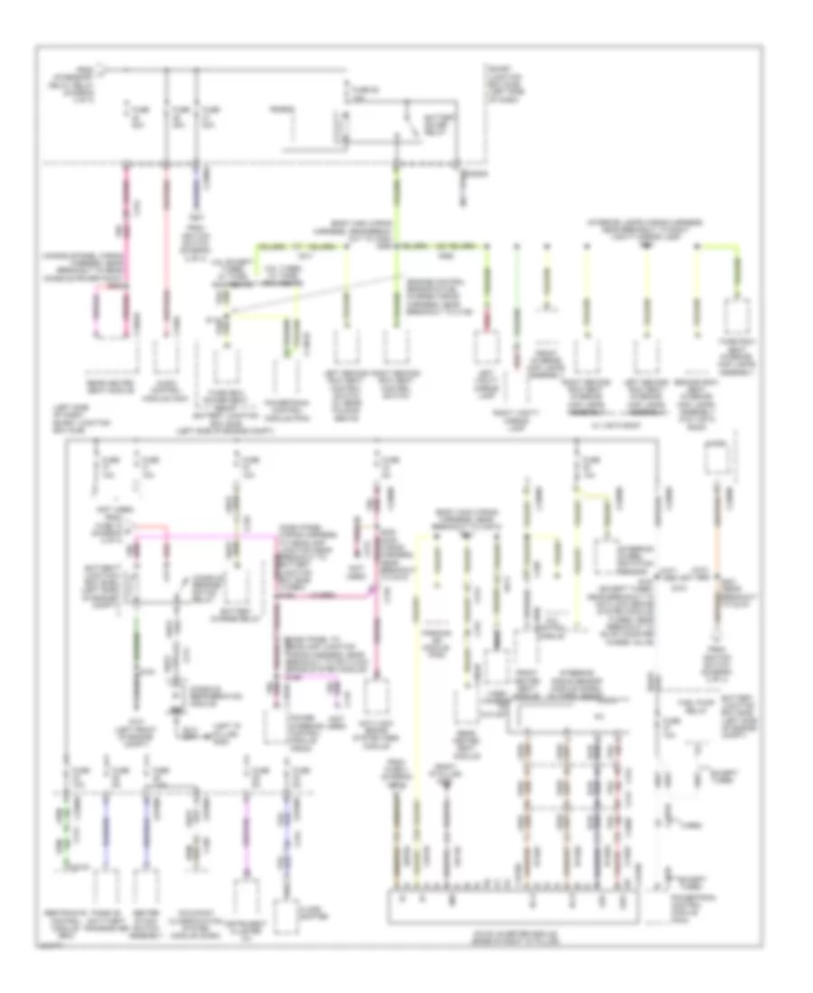 Power Distribution Wiring Diagram 4 of 4 for Ford Flex Limited 2012