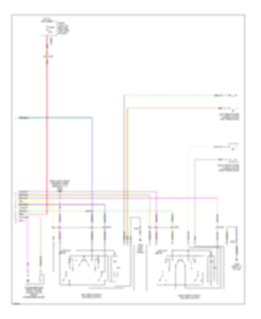 Power Windows Wiring Diagram (2 of 2) for Ford Flex Limited 2012