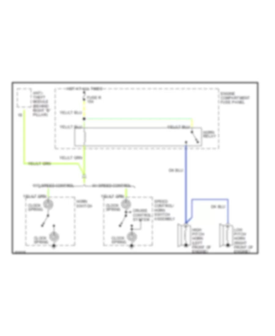 Horn Wiring Diagram for Ford Club Wagon E150 1992