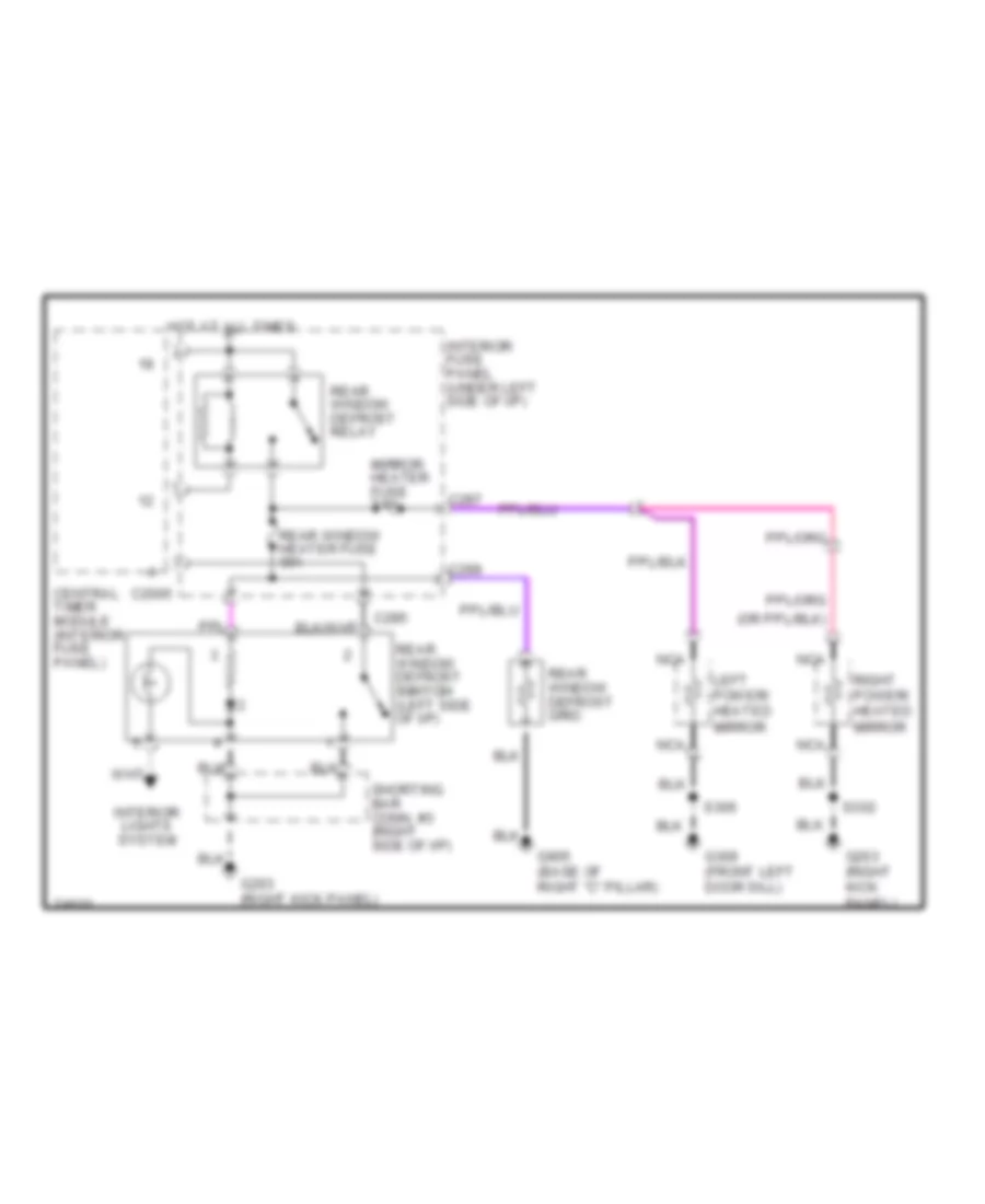 Defogger Wiring Diagram for Ford Contour LX 1996