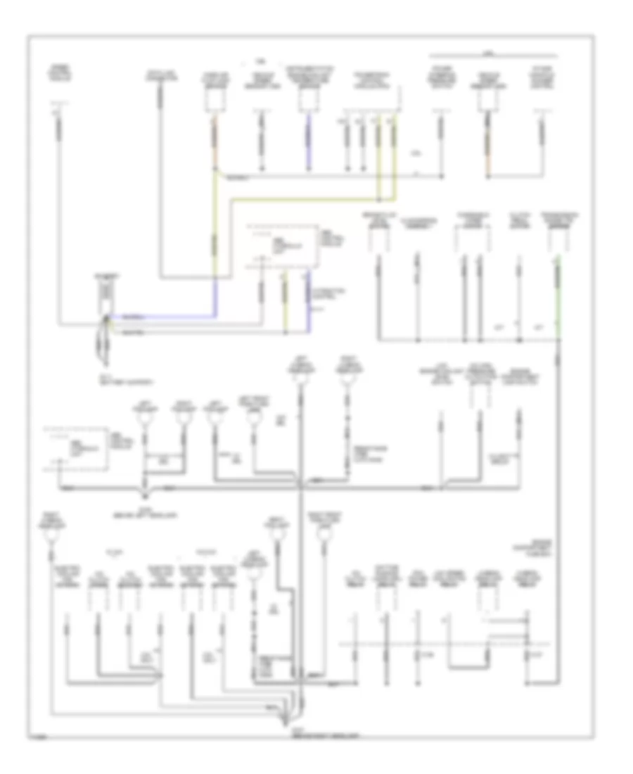 Ground Distribution Wiring Diagram 1 of 3 for Ford Contour LX 1996