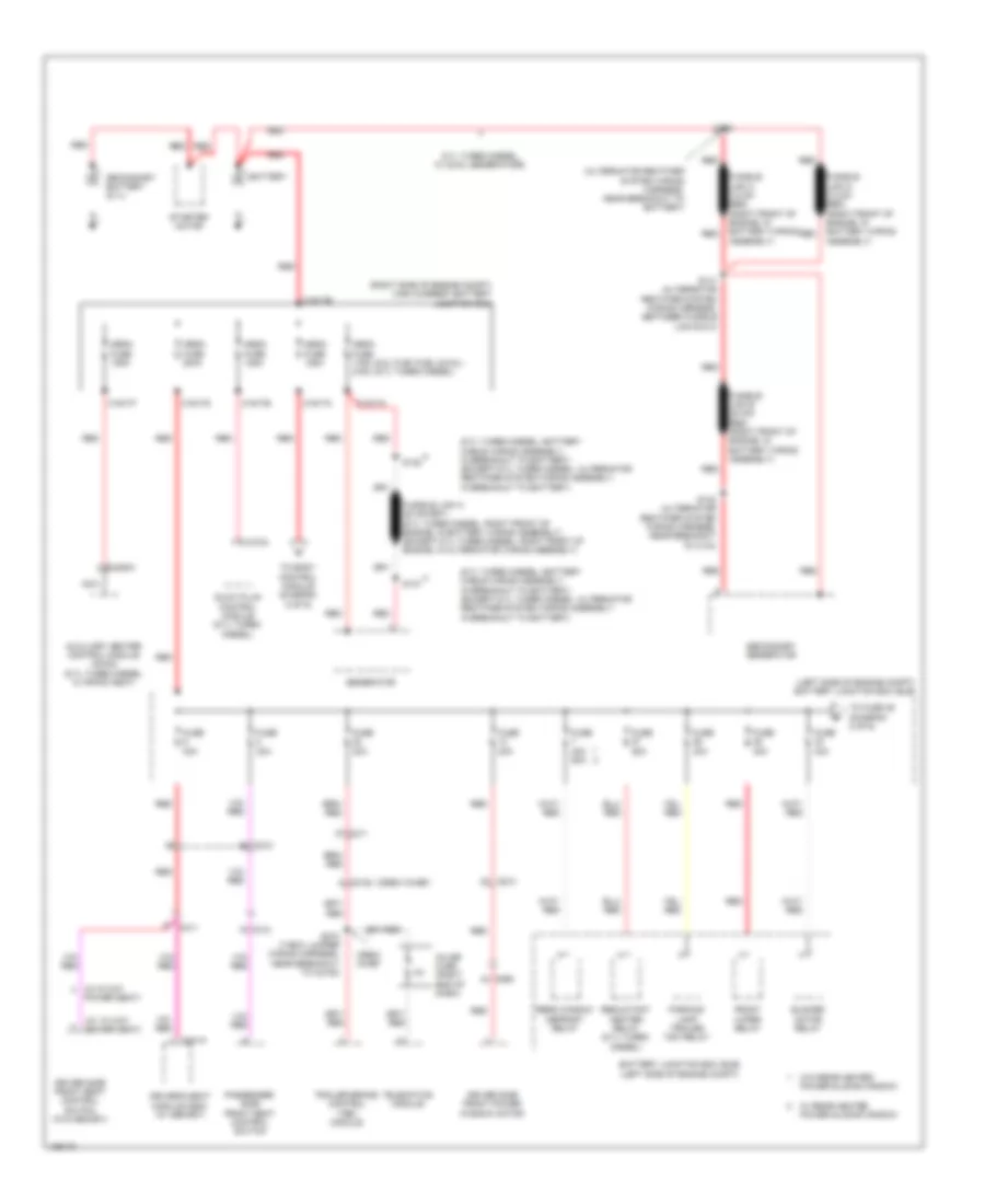 Power Distribution Wiring Diagram 1 of 9 for Ford F 350 Super Duty Lariat 2014