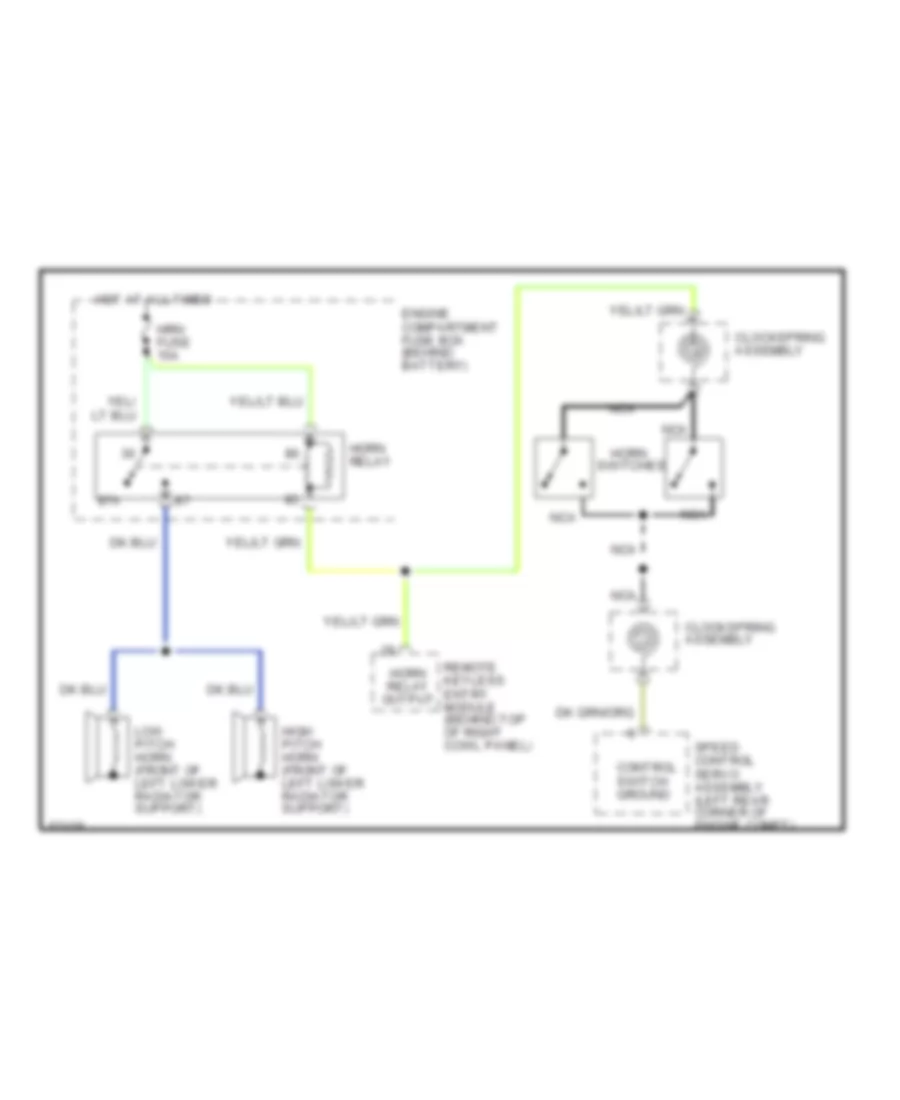 Horn Wiring Diagram for Ford Crown Victoria Police Interceptor 1994