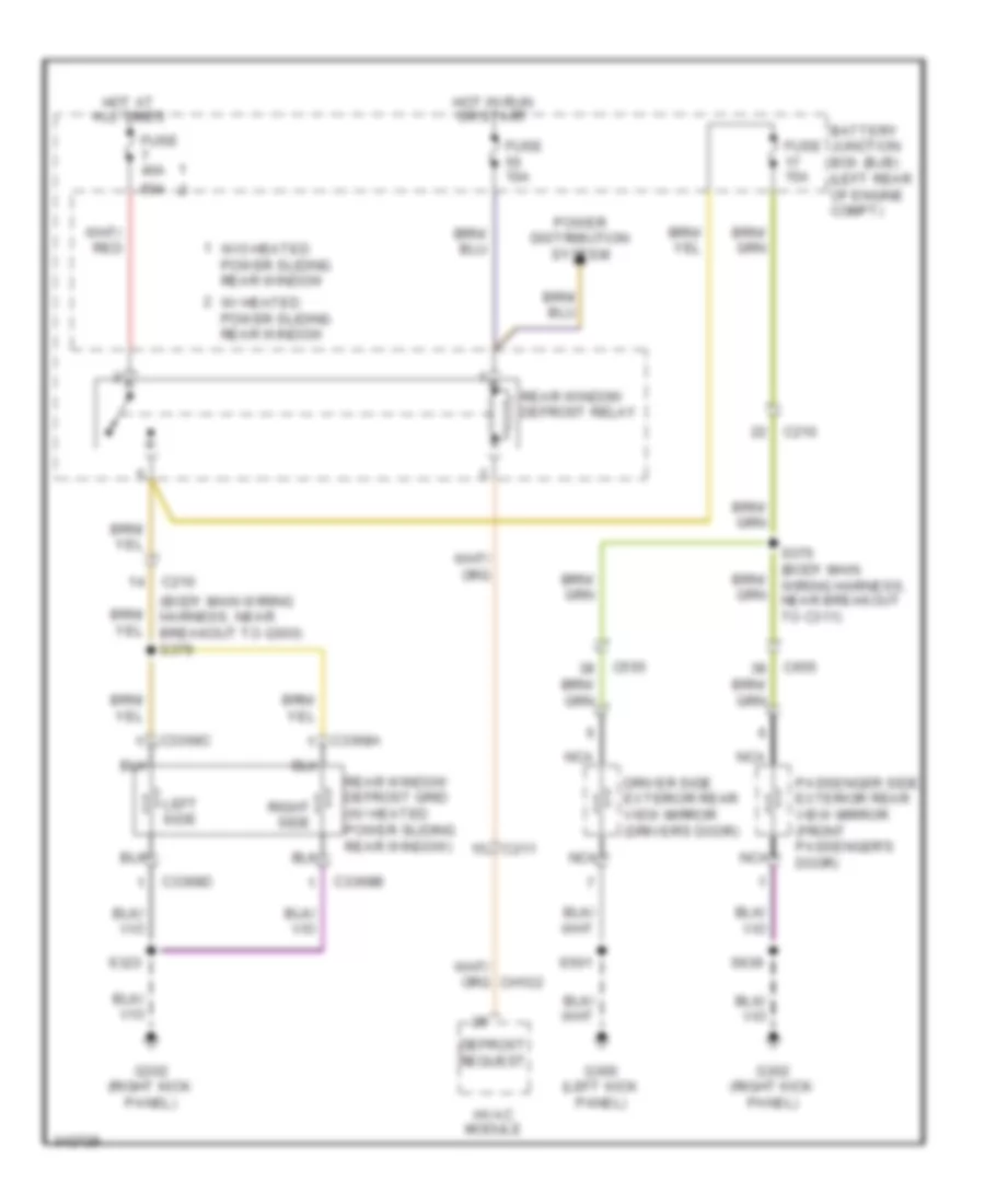 Defoggers Wiring Diagram for Ford Cab  Chassis F350 Super Duty 2011
