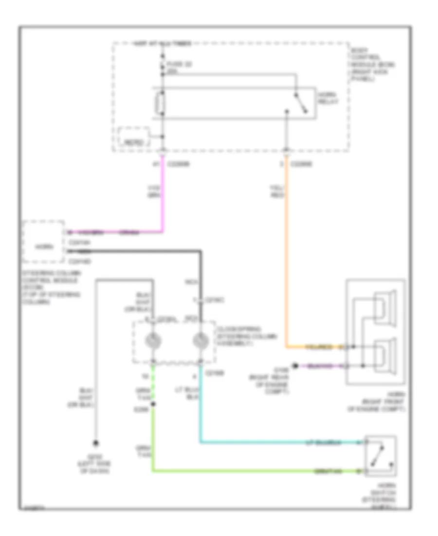 Horn Wiring Diagram for Ford Cab  Chassis F350 Super Duty 2011