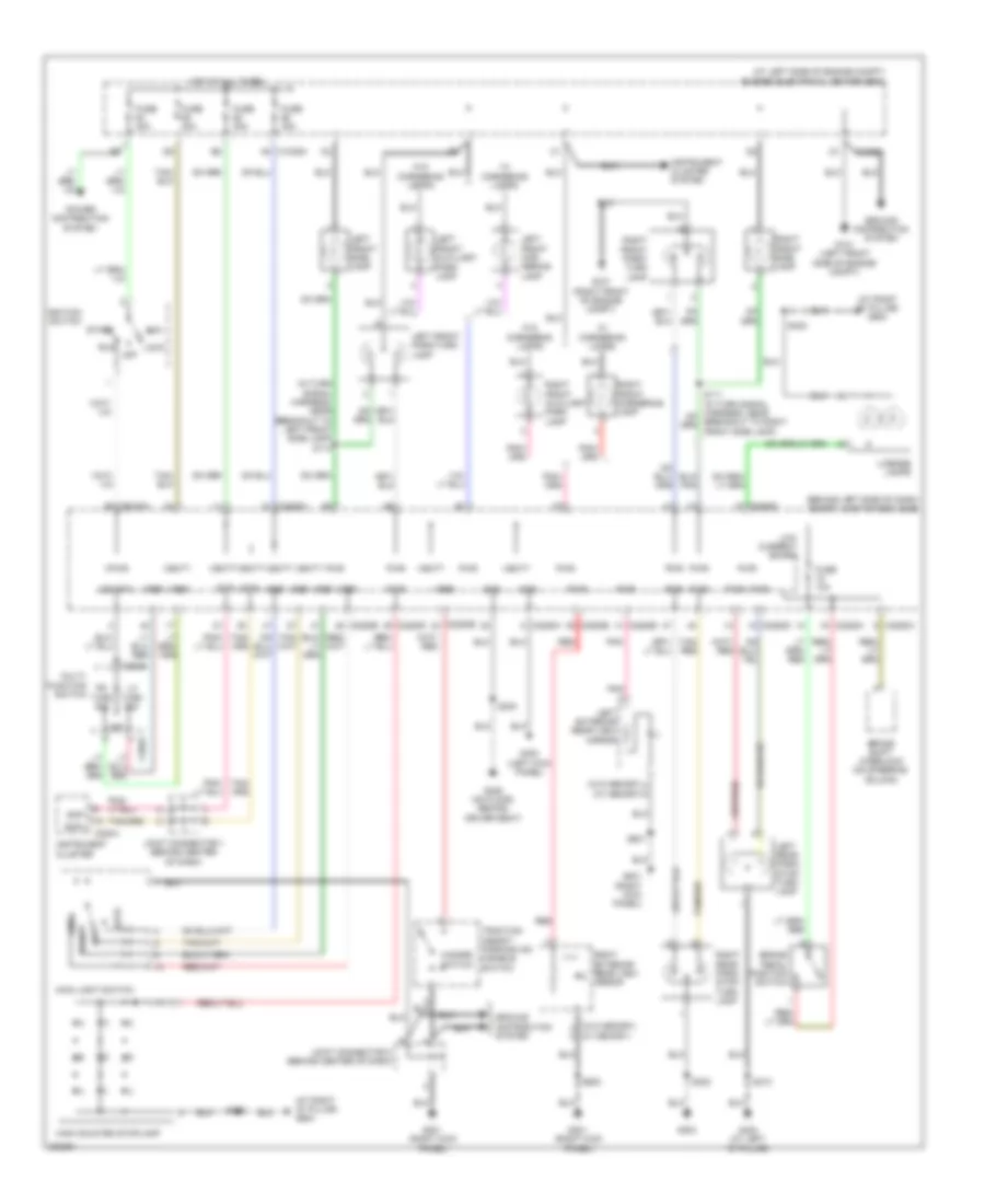 Exterior Lamps Wiring Diagram for Ford Freestar 2005