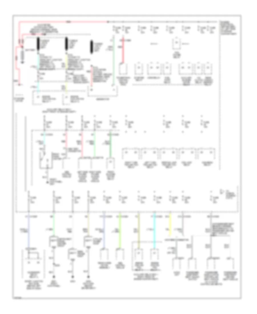 Power Distribution Wiring Diagram 1 of 3 for Ford Freestar 2005
