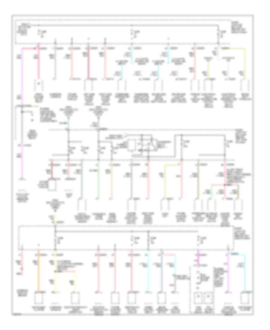 Power Distribution Wiring Diagram 3 of 3 for Ford Freestar 2005