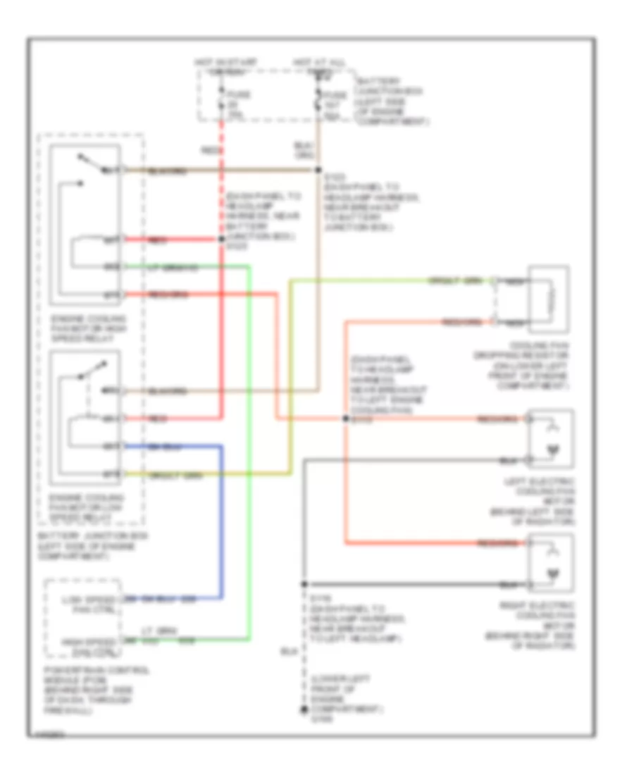 Cooling Fan Wiring Diagram for Ford Windstar SEL 2001