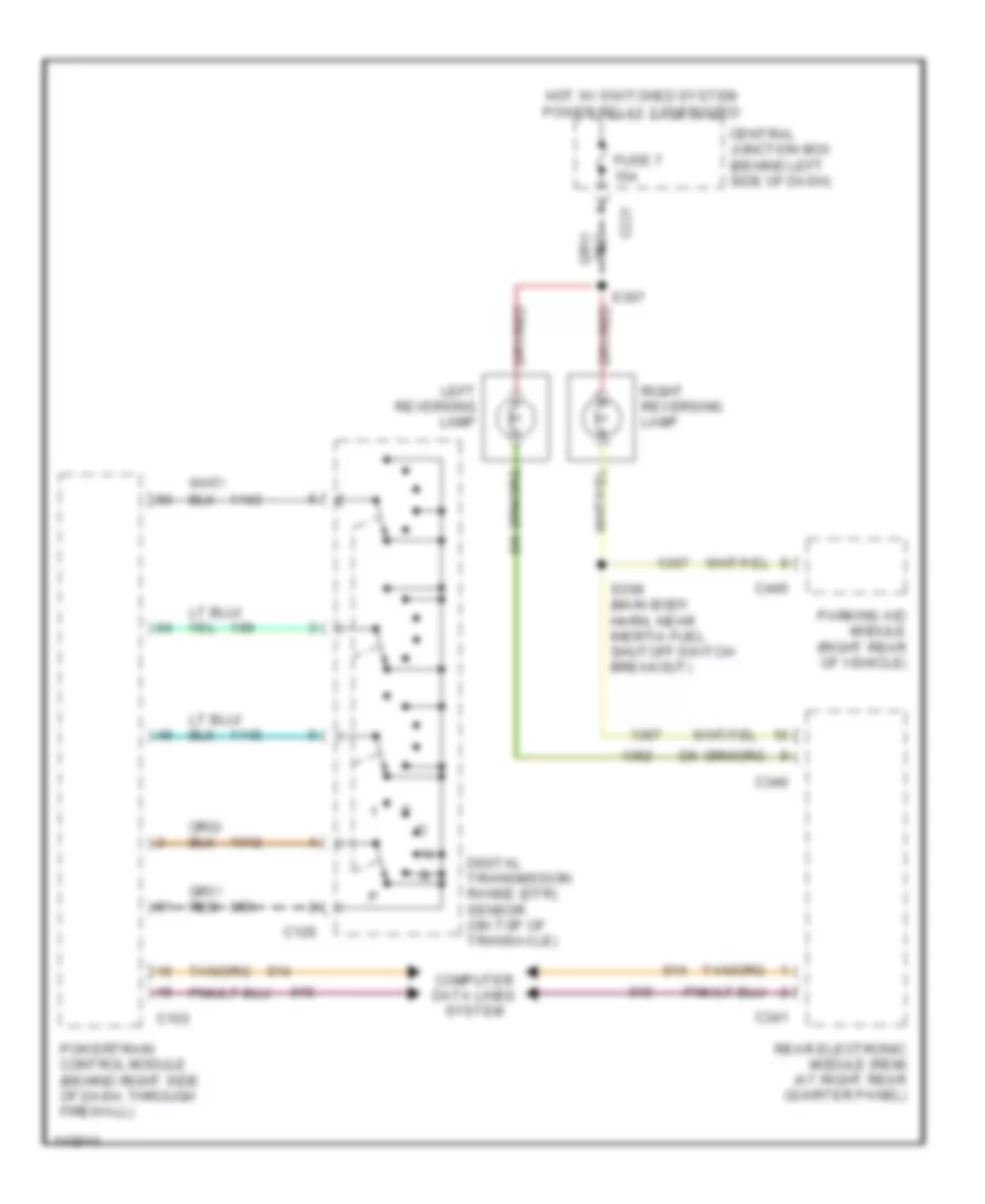 Back up Lamps Wiring Diagram for Ford Windstar SEL 2001